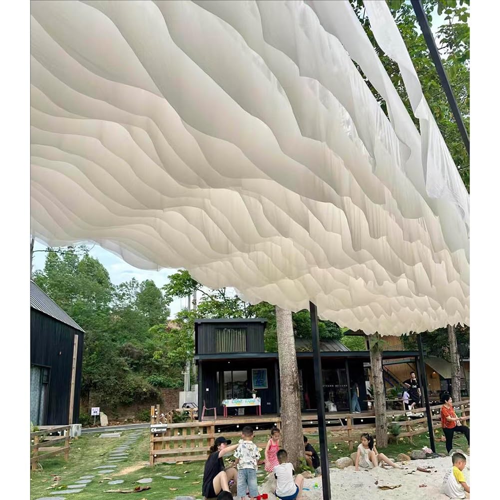 Voilages pour Décoration De Pergola, Lot de 10 Bandes De Tissu