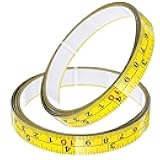Mdkave Adhesive Tape Measure Metal,Stick On Tape Measure,Self Stick Measuring Tape with Strong Adhesive Back,Peel and Stick Ruler for Table Saw,Sewing and Workbench(78