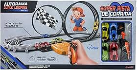 Pista Autorama Track Master Elétrica Duplo Looping 3,94m