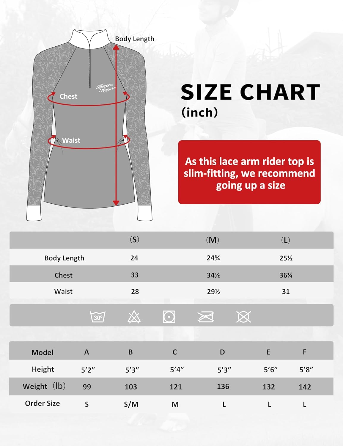 Harrison Howard Women's Slim Fit Long Sleeve Equestrian Show Shirt with Lace Sleeves Elegant Female Lace Top - Image 8
