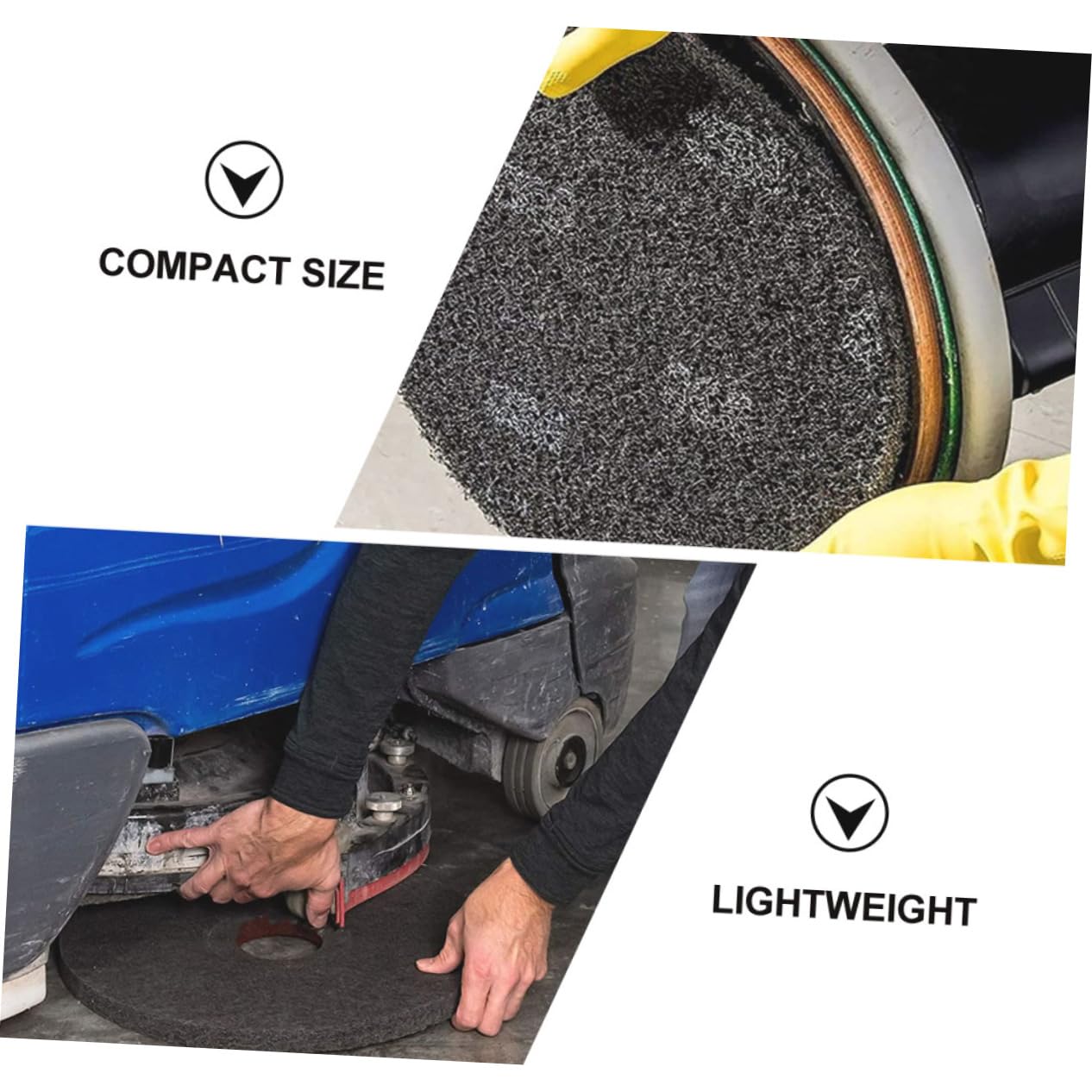 Mobestech 5sheets Commercial Floor Machine Pads Microfiber Mop Pad Resilient Cleaning Polishing