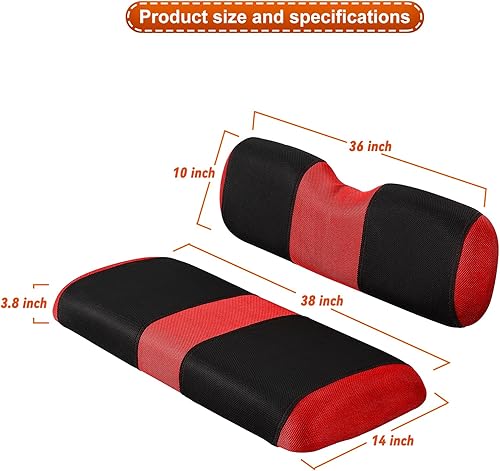 Miniatura 124 de Juego de fundas de asiento de carrito de golf, fundas para asientos delanteros de carrito de golf, ajuste para Club Car Precedent OEM, cojín