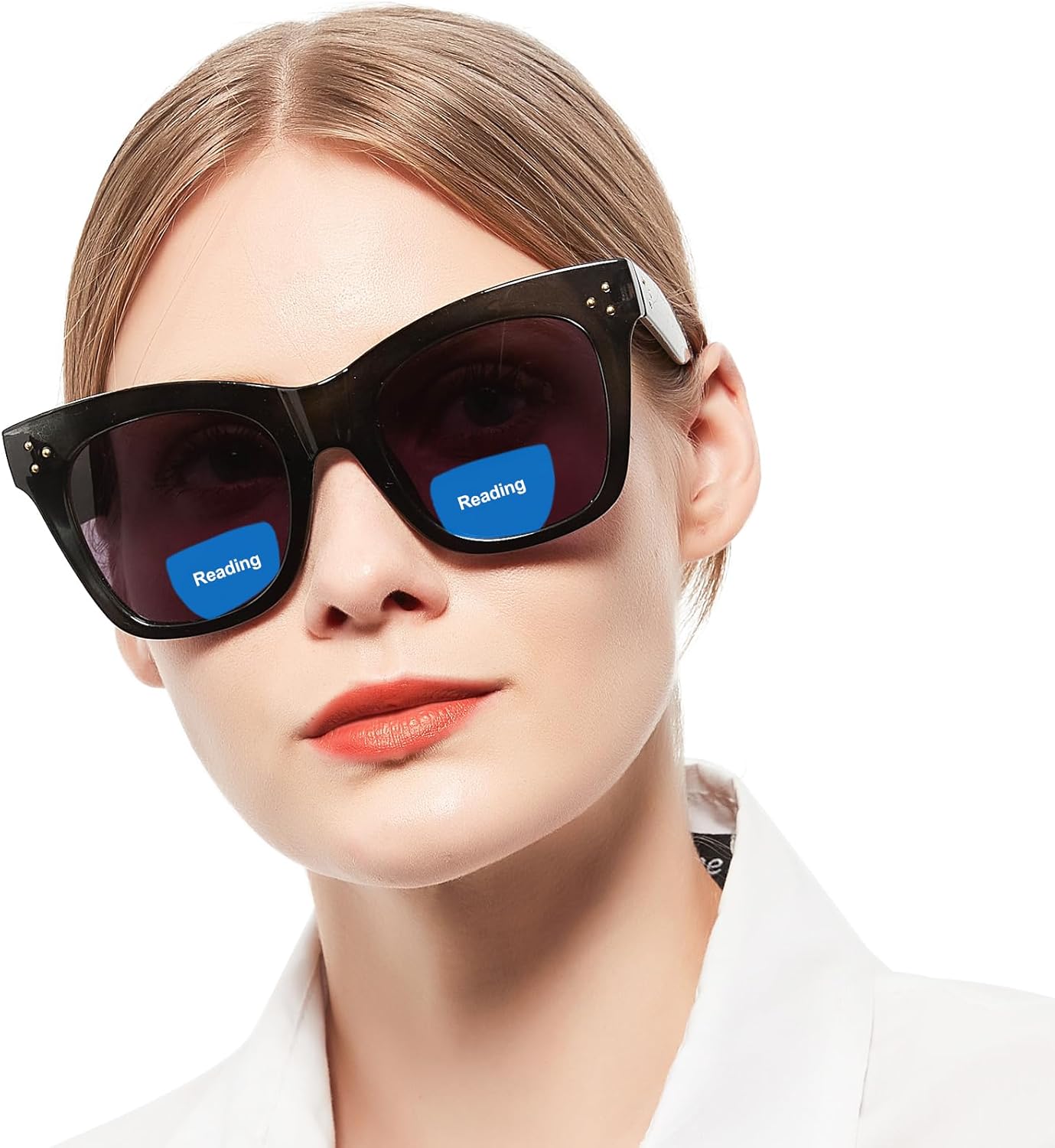 Oversized Bifocal Sunglasses for Women UV Protectin Bifocal Sun Readers for Driving, Vacation, Outdoor