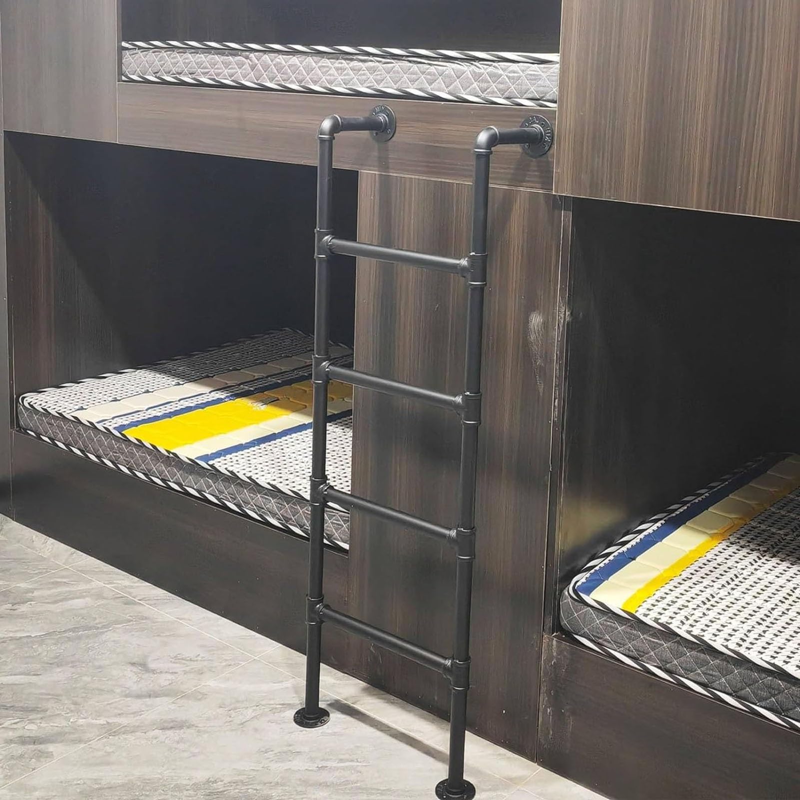 Scala a soppalco in Metallo da Parete, Scala a Castello per Camper, Scale per soffitta, Scale di Uscita dal seminterrato, Scala antincendio per la Sicurezza Domestica di Emergenza, Scale di