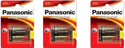 Panasonic 3 2CR5 6-Volt Foto Litio Cilindro Baterías 2CR5M