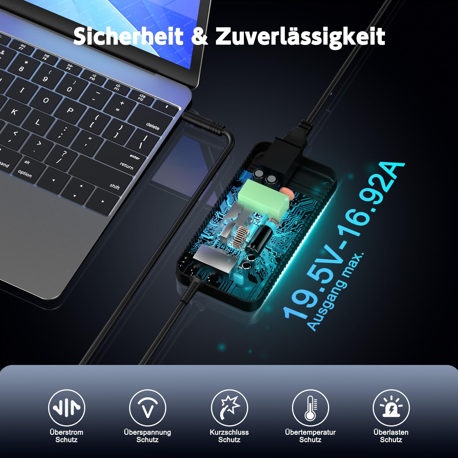 330W Netzteil Ladegerät für Acer Predator Helios Neo 16 PHN16-71 18 PH18-71 500 PH517-52 Nitro 5 16 17 AN517-55 AN515-58 AN16-41 AN17-41 A20-330P1A PA-1331-99 Laptop Ladekabel