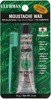 Clubman Moustache Wax Chestnut .5oz (PACK OF 6) by Clubman