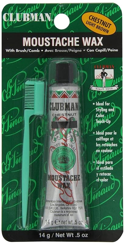 Cera para Bigode Clubman Pinaud Chestnut 0,50 fl oz, Pacote com 6