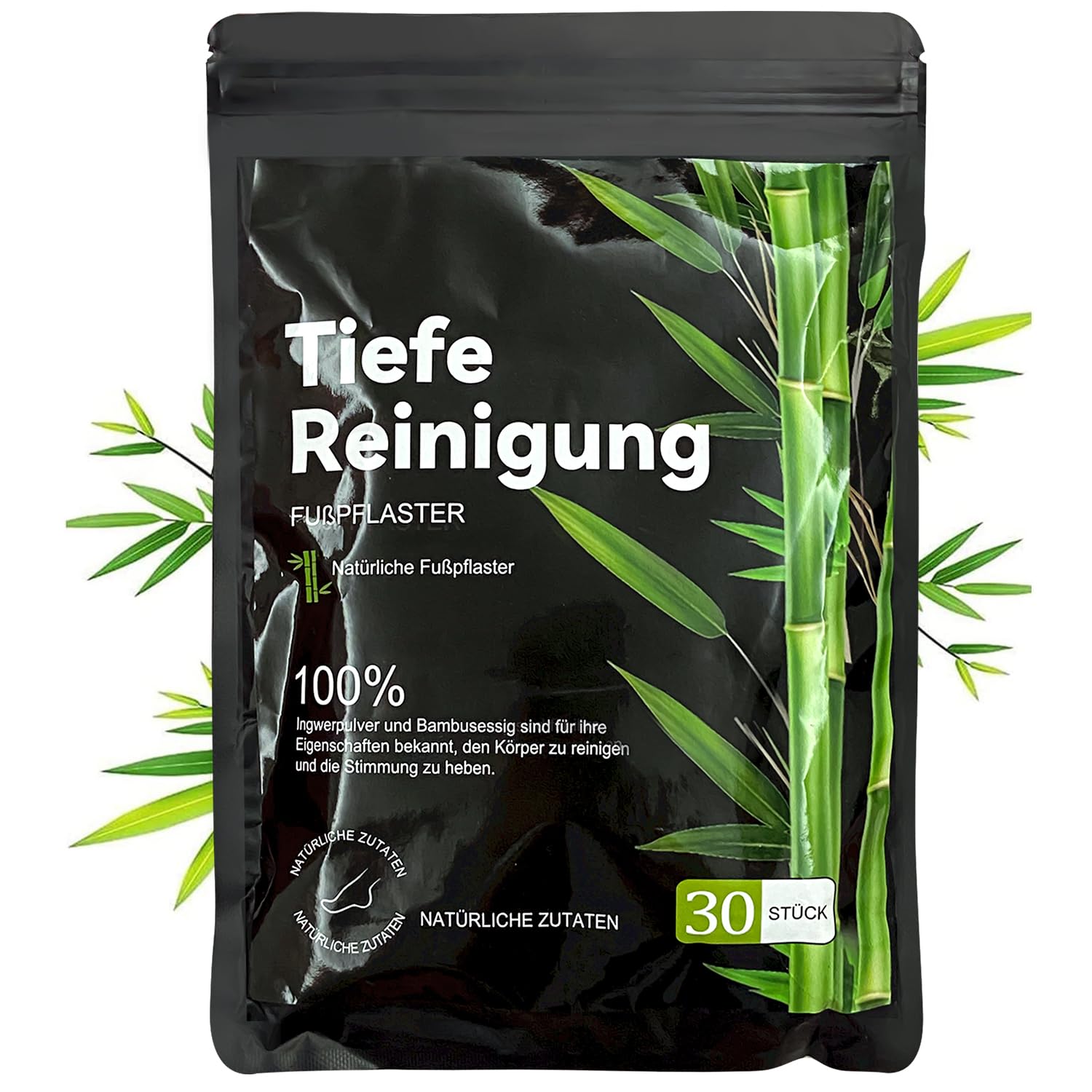 Fuß Detox Pflaster, 100% Natürliche Tiefenreinigende Detox Fußpflaster Fußpads Entgiftungspflaster Füße zur Stresslinderung, Verbesserung der Schlafqualität, Förderung der Blutzirkulation