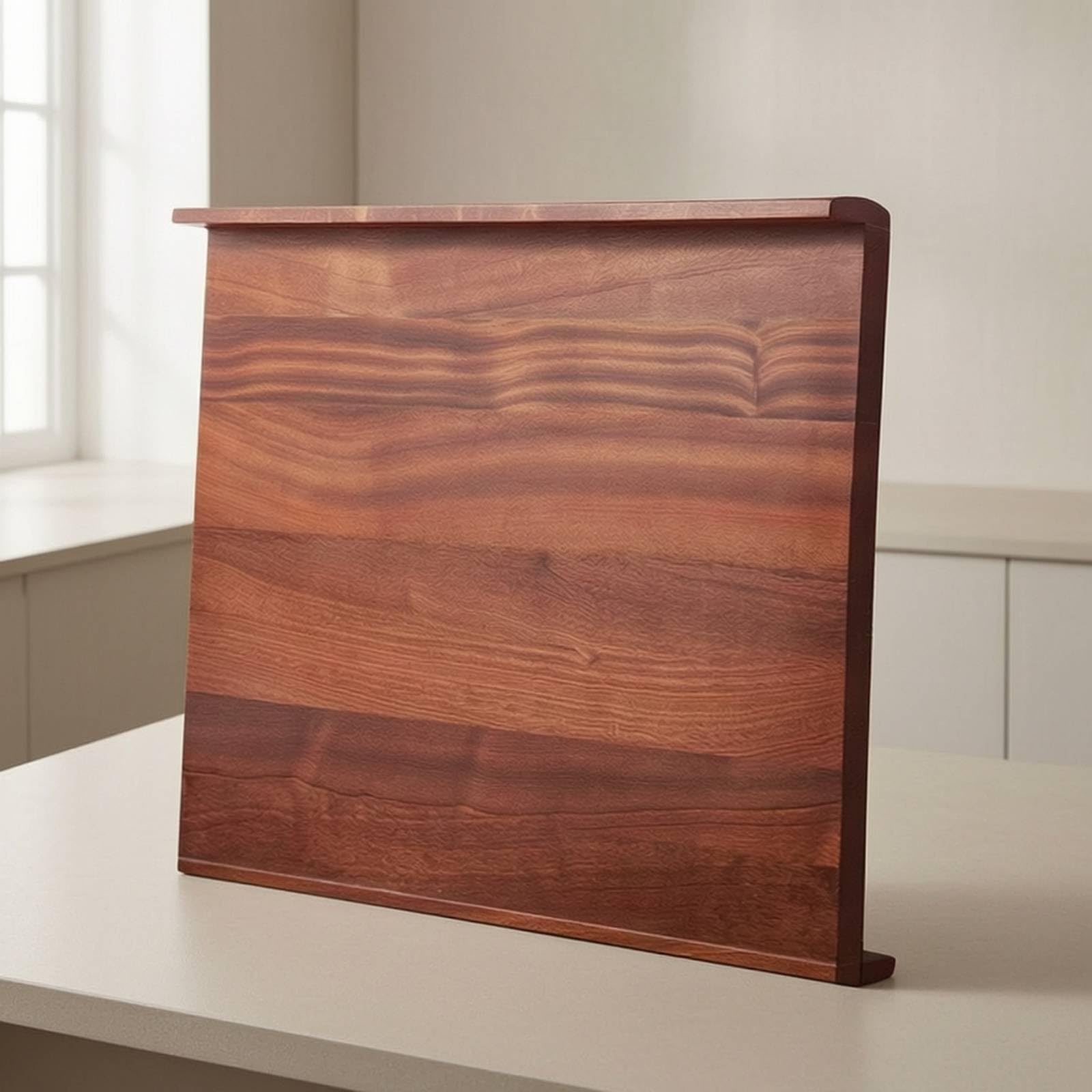 Amagogo Tabla de Cocina de Madera Tablero Tabla Superficie Borde Elevado Antideslizante y Canal de Goteo Madera de de 2 Cm para Amasar Hornear Cortar y, 60 40 2cm, Pestaña Única