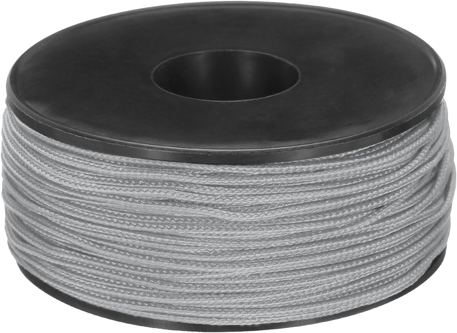 MECCANIXITY 1.18mm x 164 Feet Paracord Micro Cord Rope 100 LB Polyester Braided Cord Spool for Camping Outdoor Jewelry Bracelet, Silver
