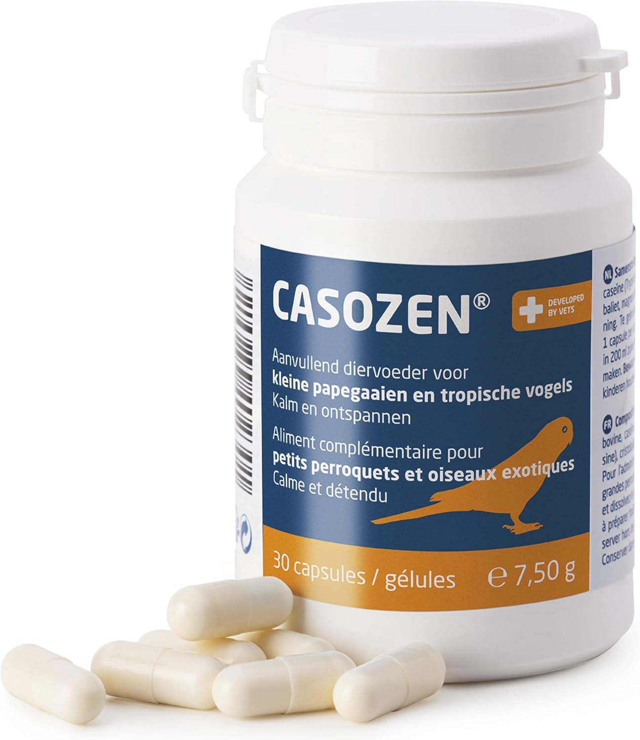 Calming Support for Small Parrots, Bird Calming Capsule, Soothes Plucking, Biting, & Screaming, Promotes Healthy Mood & Balanced Behavior - Natural & Safe for Birds 12.5oz or Less 30 Capsule