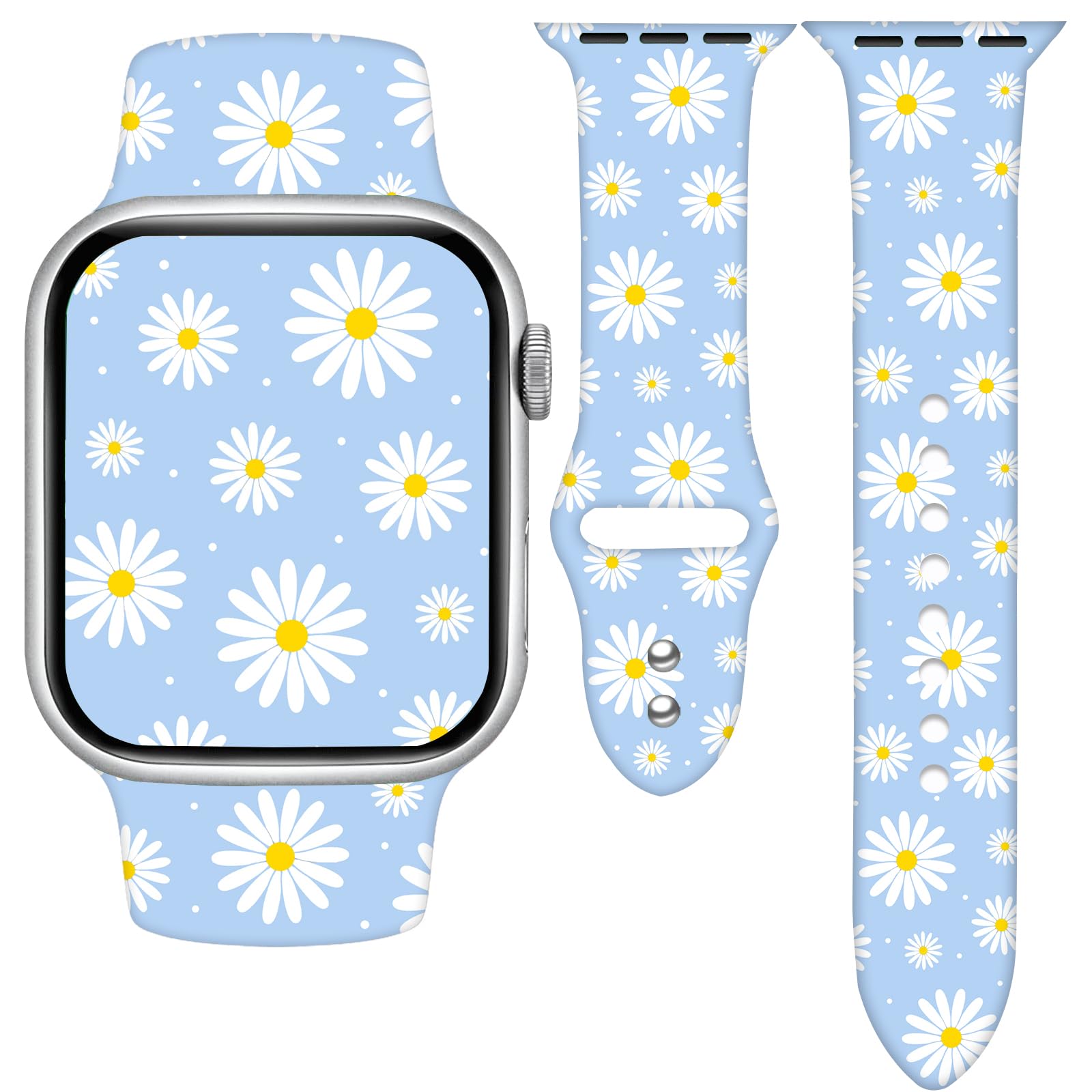 Holidays Sport Watch Band Compatible with Apple Watch 38mm 40mm 41mm for Women Men,Soft Silicone Replacement Wristband for iWatch Series Ultra 10 9 8