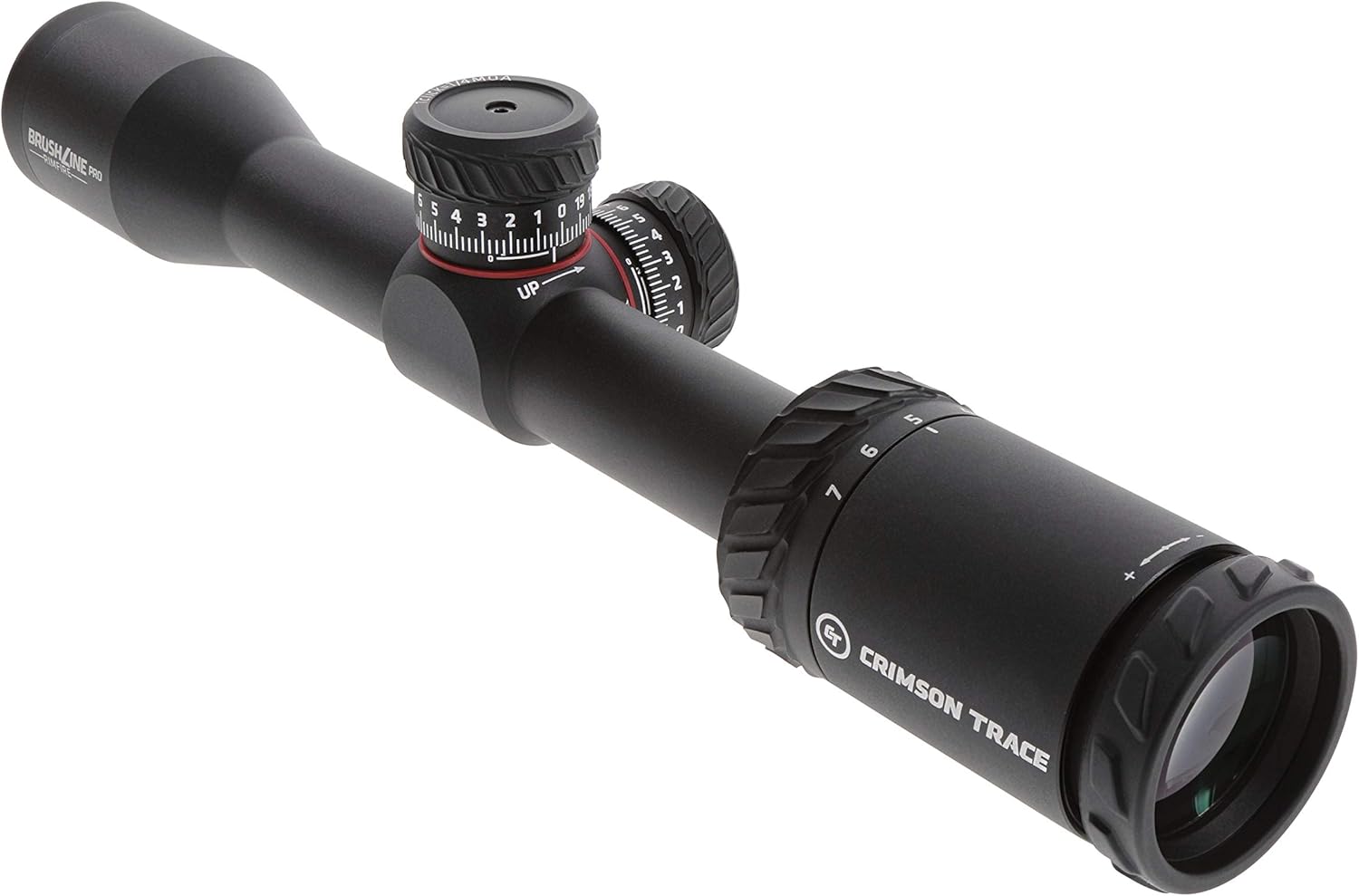 Crimson Trace Brushline Pro Riflescope with Lightweight Solid Construction, Scope Caps and Lens Cloth for Hunting, Shooting and Outdoor
