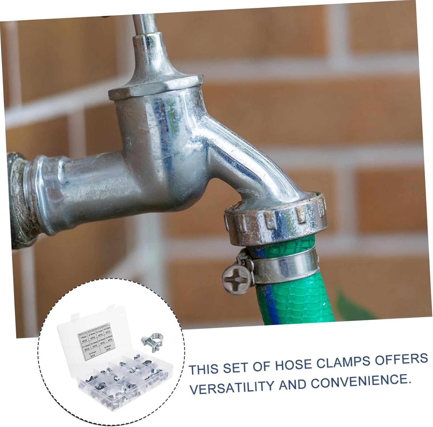 WOONEKY Mini Stainless Steel Hose Clamps Heavy-duty Fuel Line Replacement for Automotive Agriculture and Construction Easy Installation Durable and Secure Fit