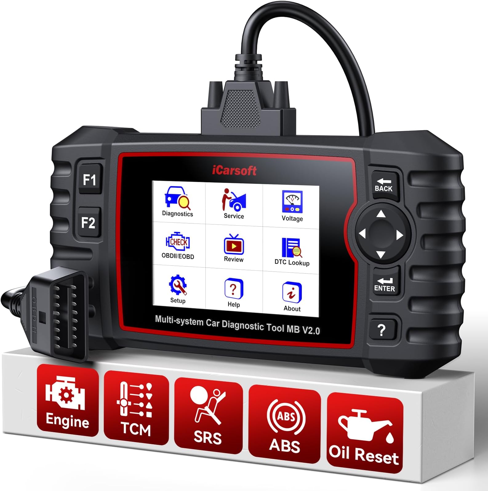 OBD2 Scanner for Ben.z/Maybach/Sprinter, MB V2.0 Full System Code Reader Engine/ABS/Transmission, Car Diagnostic Tool 8 Reset Oil/EPB/SAS/BLD/INJ/ETC/TPMS/DPF, Battery Test, Lifetime Update