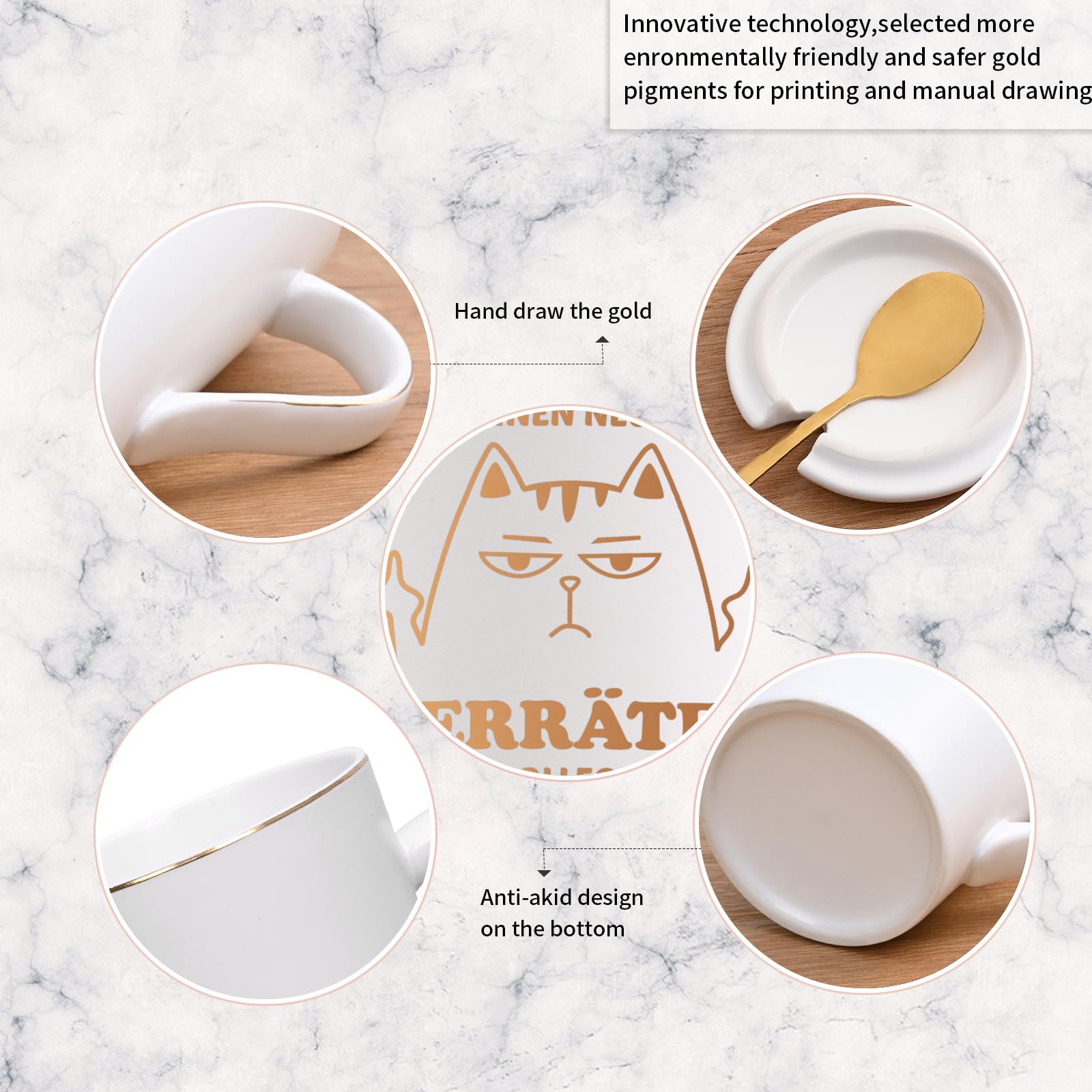 Tazza In Marmo Rosa 400ml Con Scritta Per Collega "La Felicità è Avere Un Collega Come Te", Regalo Di Addio - 4