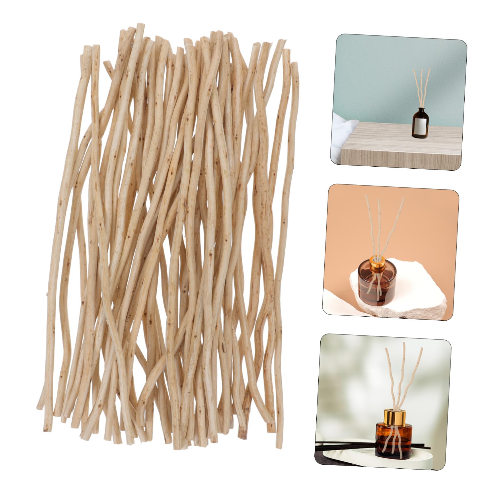 3 Sätze Aromatherapie-Stick Duftstäbchen Wesen Enthalten Schüttgut Stöcke Aromazerstäuber Aromastäbchen Dekorative Aromadiffusoren Aroma-diffusor-Sticks Hölzern Beige 50 Stück * 3