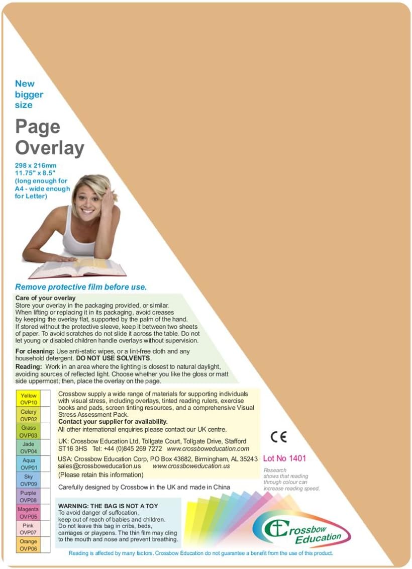 Crossbow Education Page Overlay - Orange (Pack of 5)