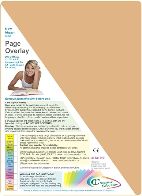 Crossbow Education Page Overlay - Orange (Pack of 5)