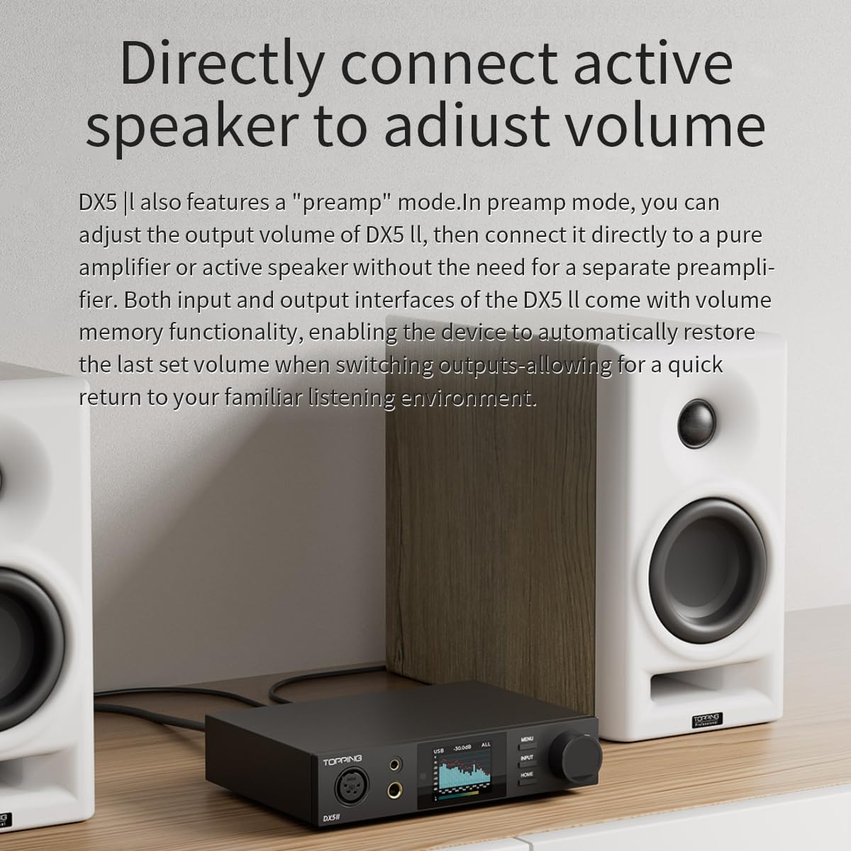 Topping DX5 II Fully Balanced DAC Headphone Amplifier 7600mW, ES9039Q2M x 2 Chip DSD512 768kHz DAC Amp Combo, USB/Optical/Coaxial to RCA/XLR Line/6.35mm/4.4mm/4-pin XLR Earphone Amps (White)