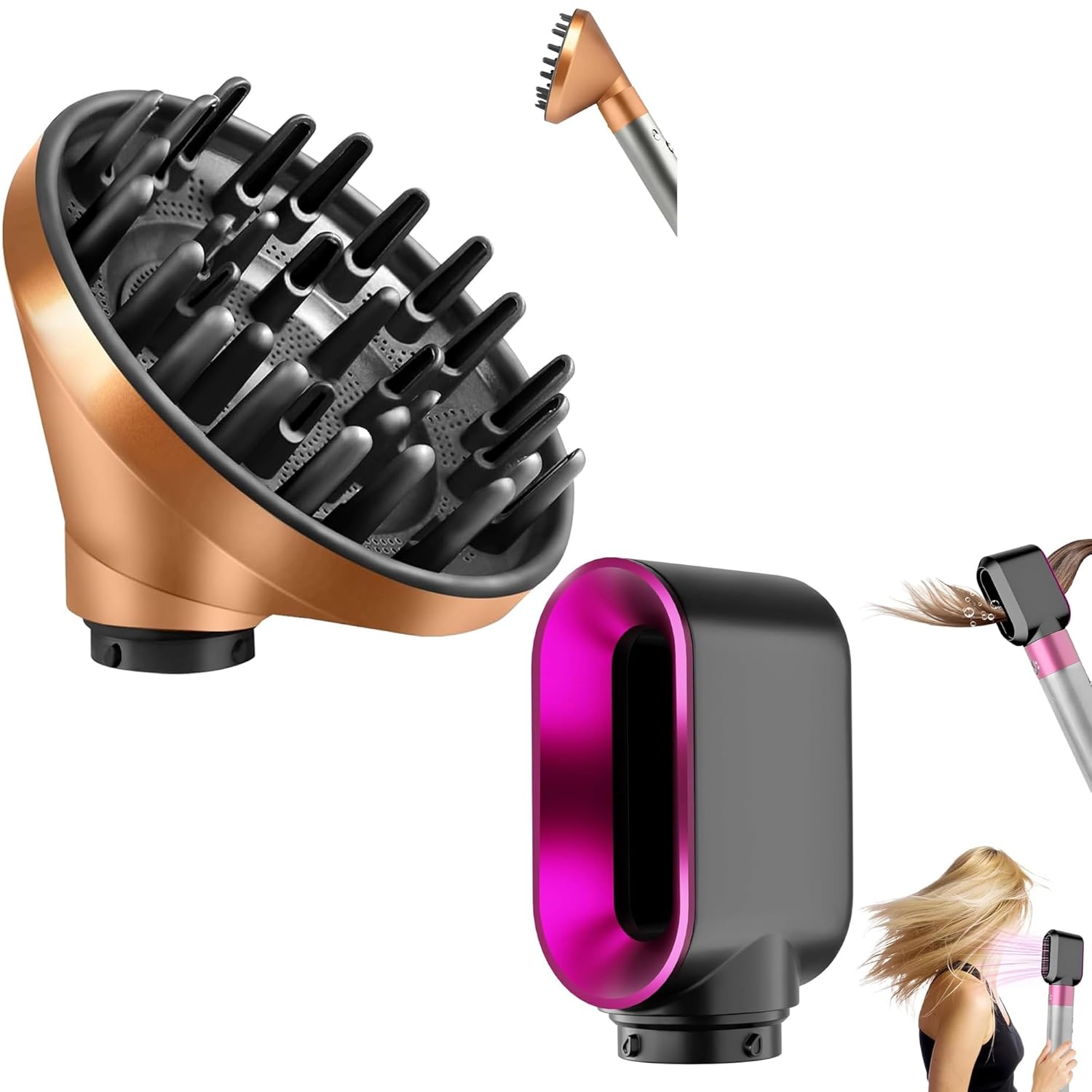 Large Diffuser Attachment for Dyson Airwrap+Pre-Styling Dryer Attachment Nozzle