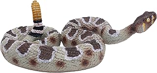 Gemini&Genius Rattlesnake Toy for Kids, Snake Habitat Reptile Toy, Rattler Animal Action Figure, Desert Animal Toys, Halloween Prop Kids Gifts