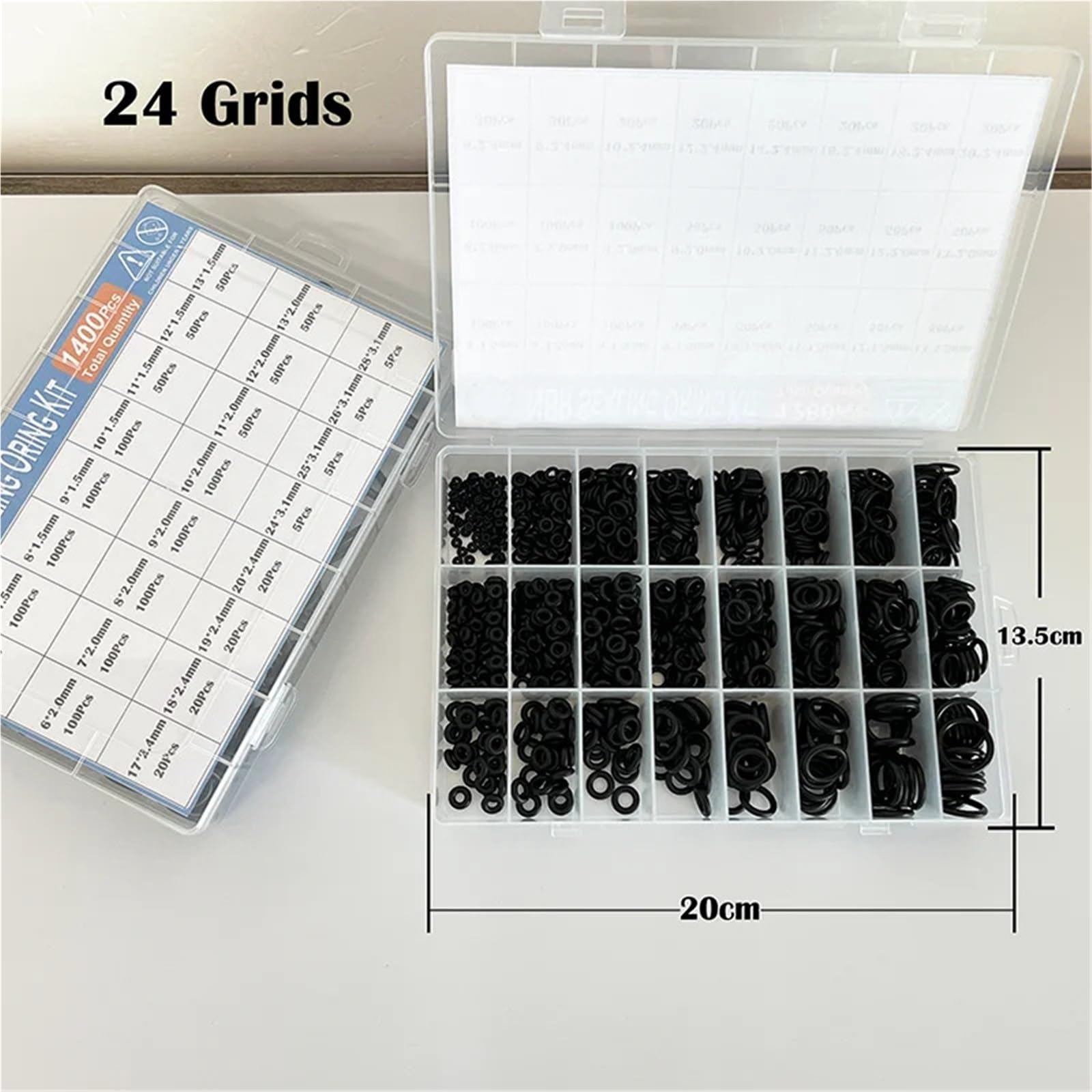 Junta tórica de sellado 2840p, junta tórica de NBR, junta de plomería, resistente al aceite, alta temperatura, CS, 1,0-3,1 mm Junta filtro de aceite(Black 3200pcs)