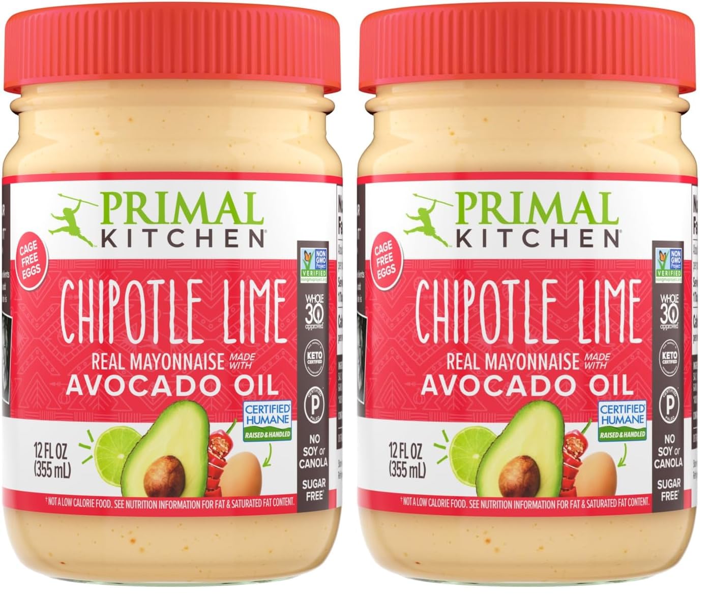 Primal Kitchen Chipotle Lime / 12 Fl Oz (Pack of 2) / No Color Mayonnaise