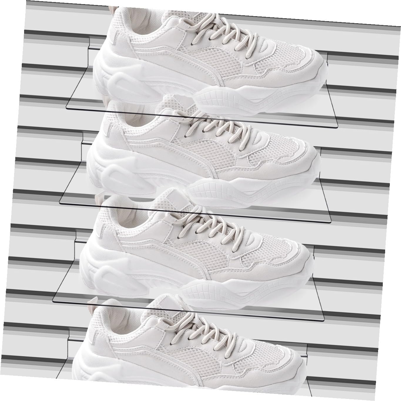 8pcs Shoe Display Shelves Wall-Mounted Shoe Holders for Home and Retail Use Easy Installation Storage