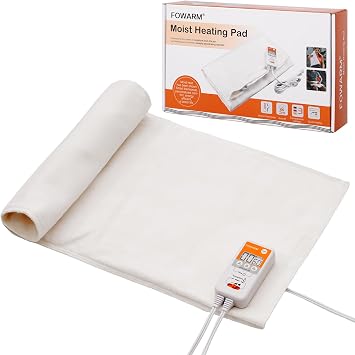 Moist Heat Heating Pad for Back, Neck, Shoulder and Period Cramps, Weighted Electric Heating Pad for Deep Pain Relief, Auto Shut Off, Washable Removable Soft Cover, Large 11.8"x26"