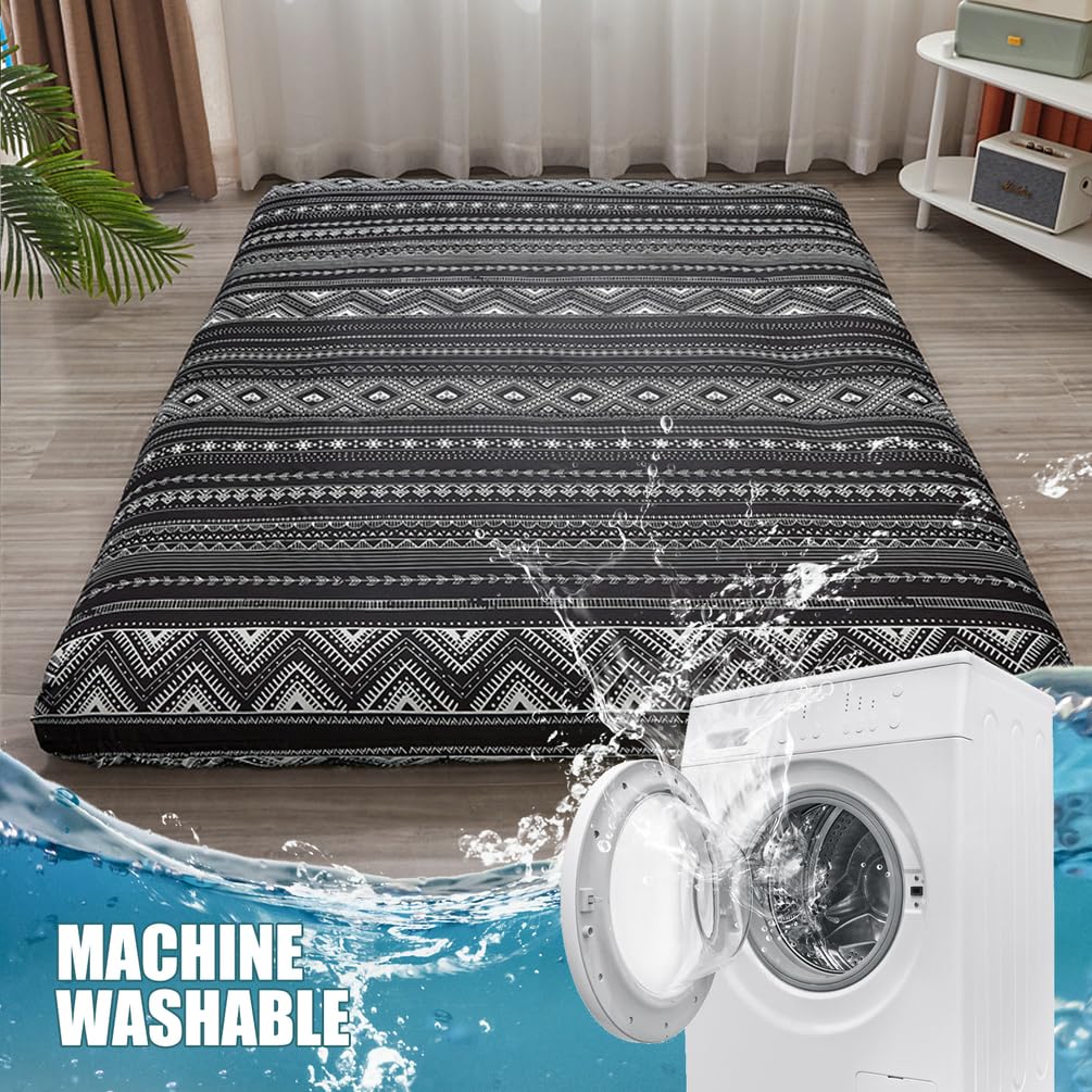 D,150x200cm(Queen), Housse De Matelas Futon Pleine/Grande/King Size Housse De Matelas De Sol Japonais Anti - Poussière Housse De Coussin De Couchage Douce Et Confortable