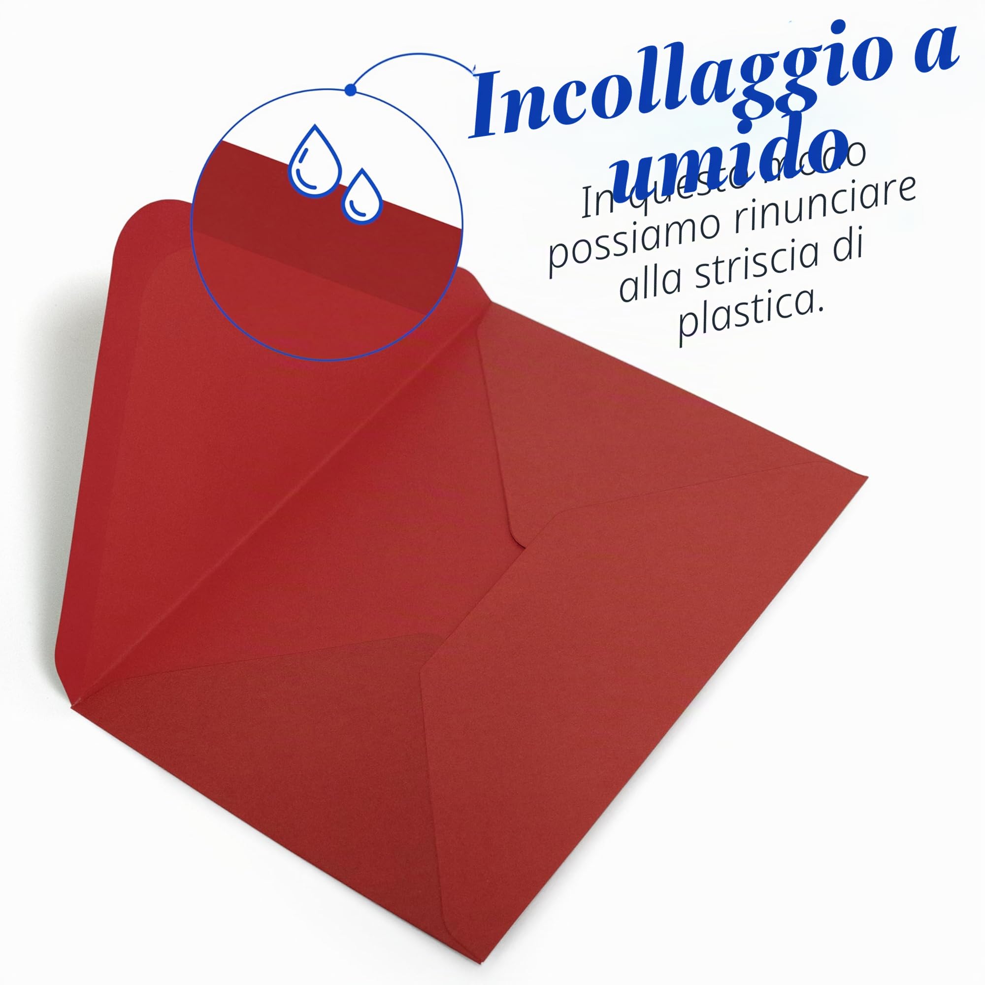Buste di carta DIN C6 162x114 mm rosso 50 pezzi