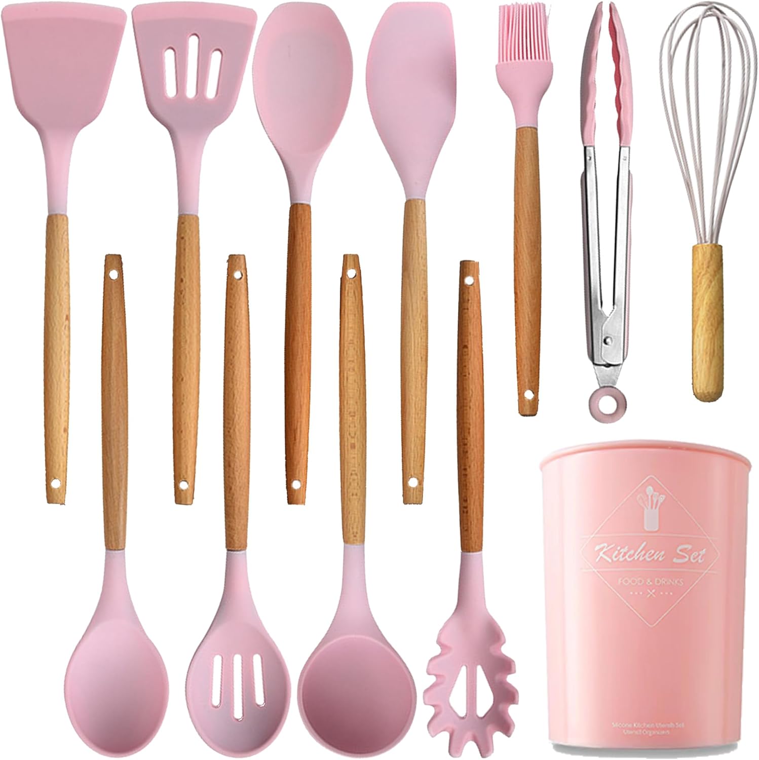 Amazon.com: Keidason Silicone Cooking Utensils Set, 12-piece Kitchen ...
