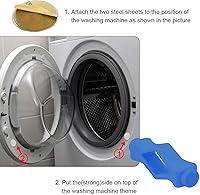Vista 3 de Vikye Soporte de puerta de lavadora de carga frontal, soporte magnético para puerta de lavadora de carga frontal, soporte de puerta de lavadora
