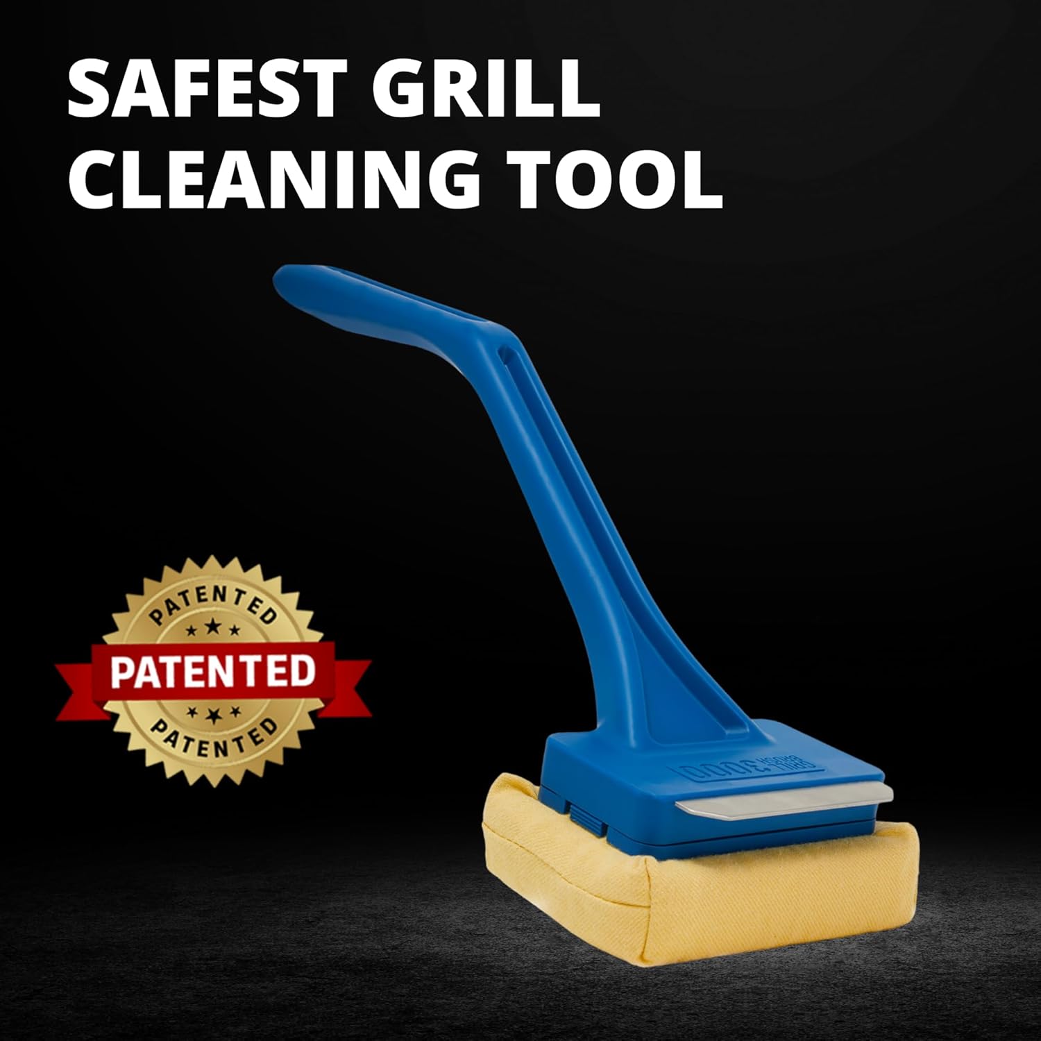 Grill Rescue BBQ Replaceable Scraper Cleaning Head, Bristle Free Grill Brush- Safe, Durable and Unique Scraper Tools for Cast Iron or Stainless-Steel Grates, Barbecue Cleaner (GB3000)