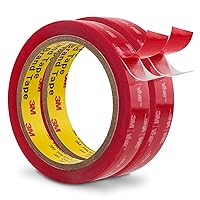 Vista 18 de 3M Cinta de montaje de doble cara VHB 0.5 x 15.4 pies 0.025 pulgadas de grosor, color blanco 4930, cinta adhesiva de espuma impermeable resistente