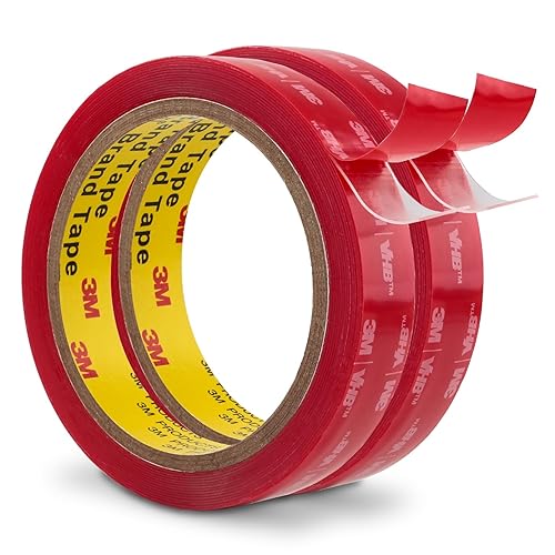 Miniatura 18 de 3M Cinta de montaje de doble cara VHB 0.5 x 15.4 pies 0.025 pulgadas de grosor, color blanco 4930, cinta adhesiva de espuma impermeable resistente