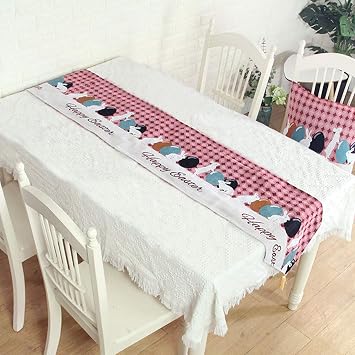 HAGBOU Easter Table Runner, Table Runners 72 Inches Long, Red Gingham Check Cute Rabbit Easter Egg Dining Table Runner for Easter Day Decoration Daily Use 72 Inches