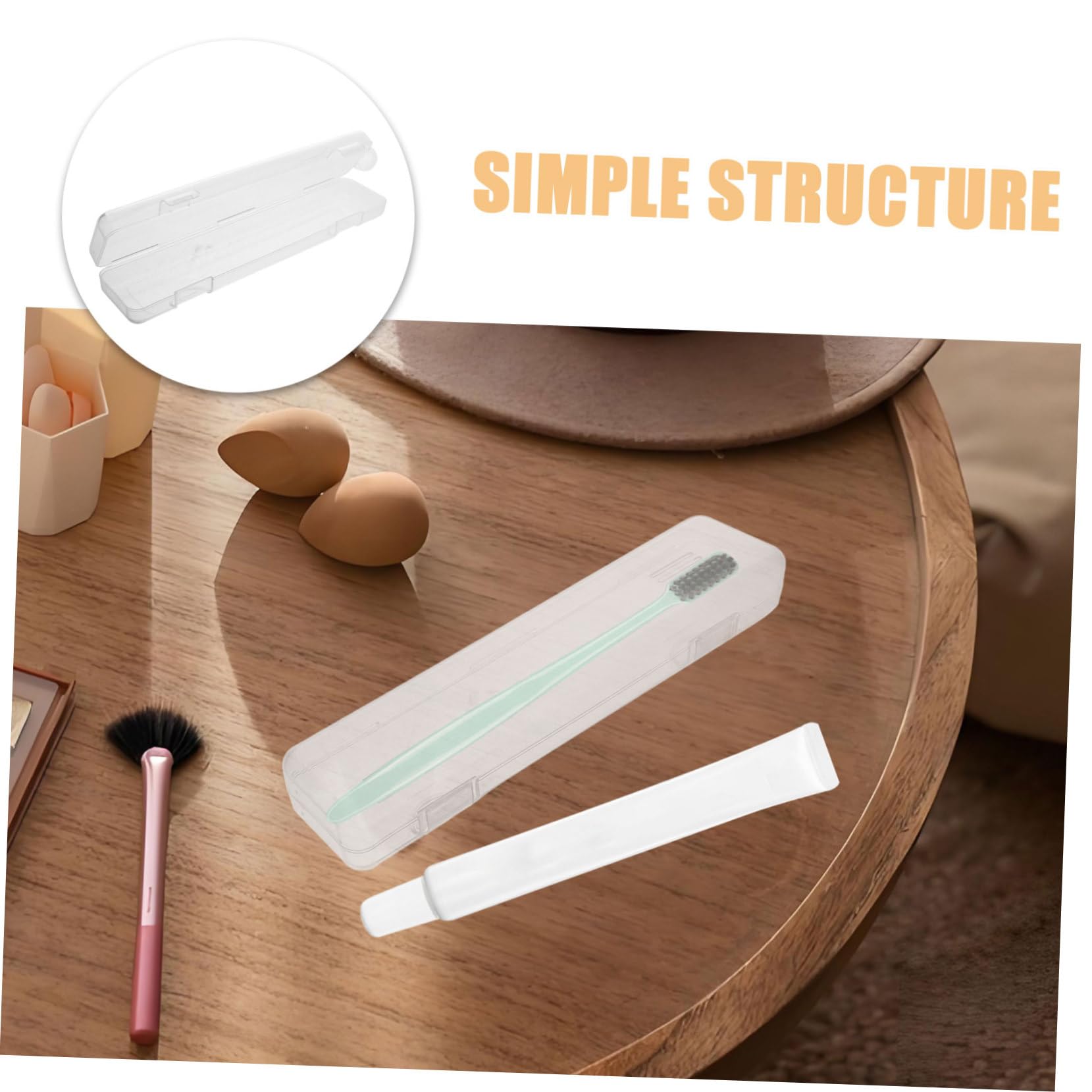 FOMIYES 10pezzi Astuccio Per Spazzolino Da Denti in Trasparente Scatola Da Viaggio Per Spazzolino Da Denti Con Coperchio Sigillato Custodia Protettiva Portatile Per Riporre Gli Oggetti Por