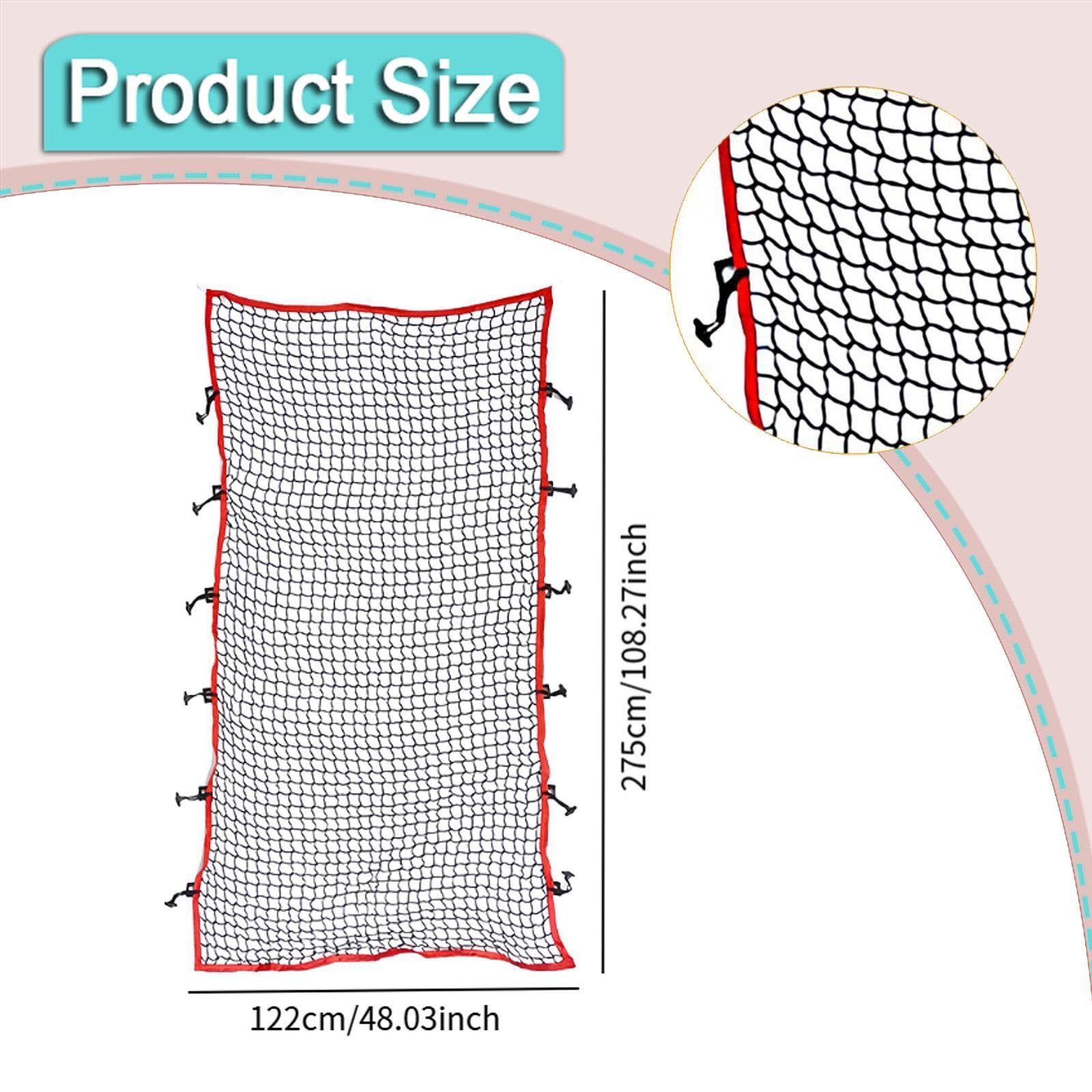 TISHITA Baseball Netz, Softball Wurftraining (120 X 270 cm), Pitchback