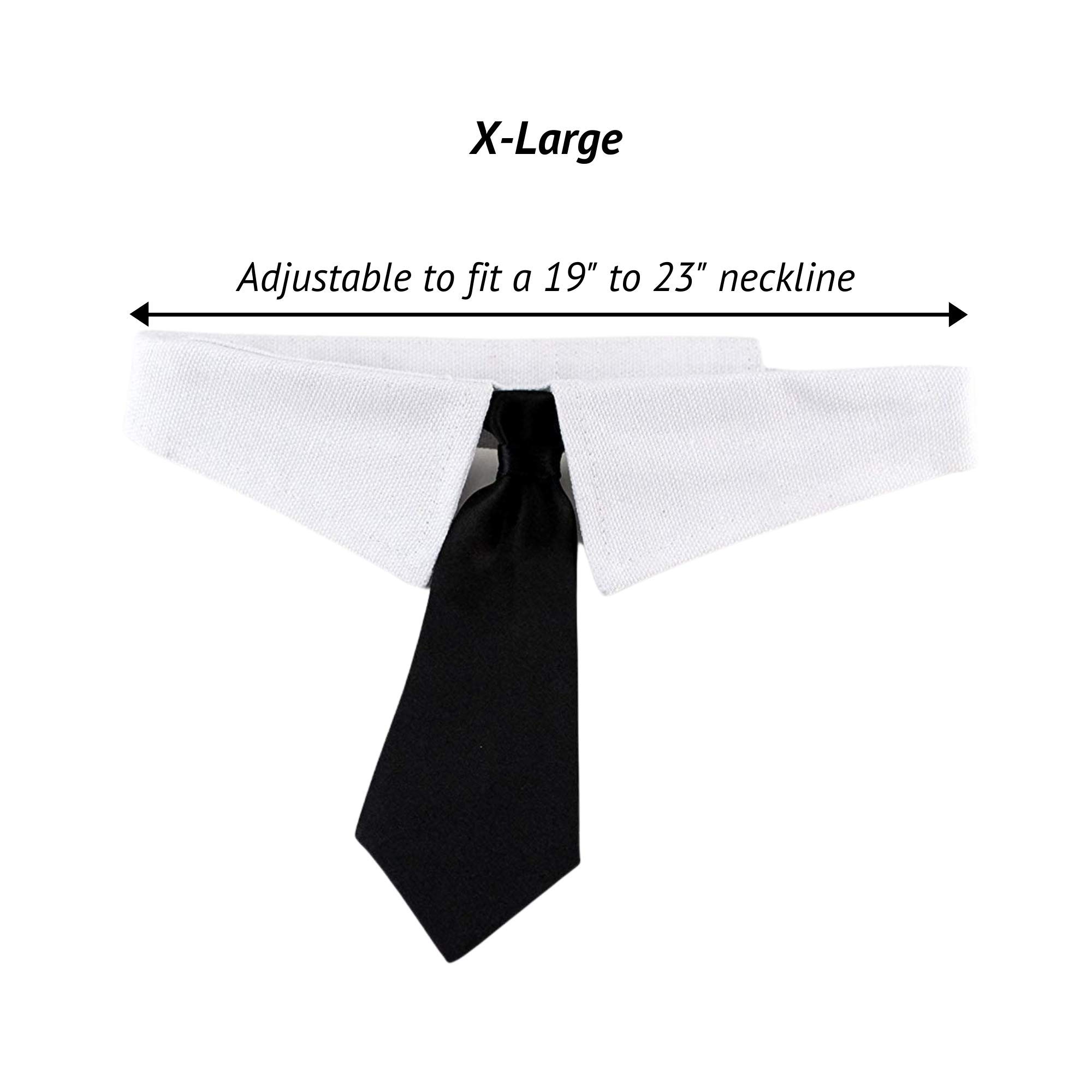 Midlee Cravatta per cani formale nera con collo da 48,3-58,4 cm (XL)
