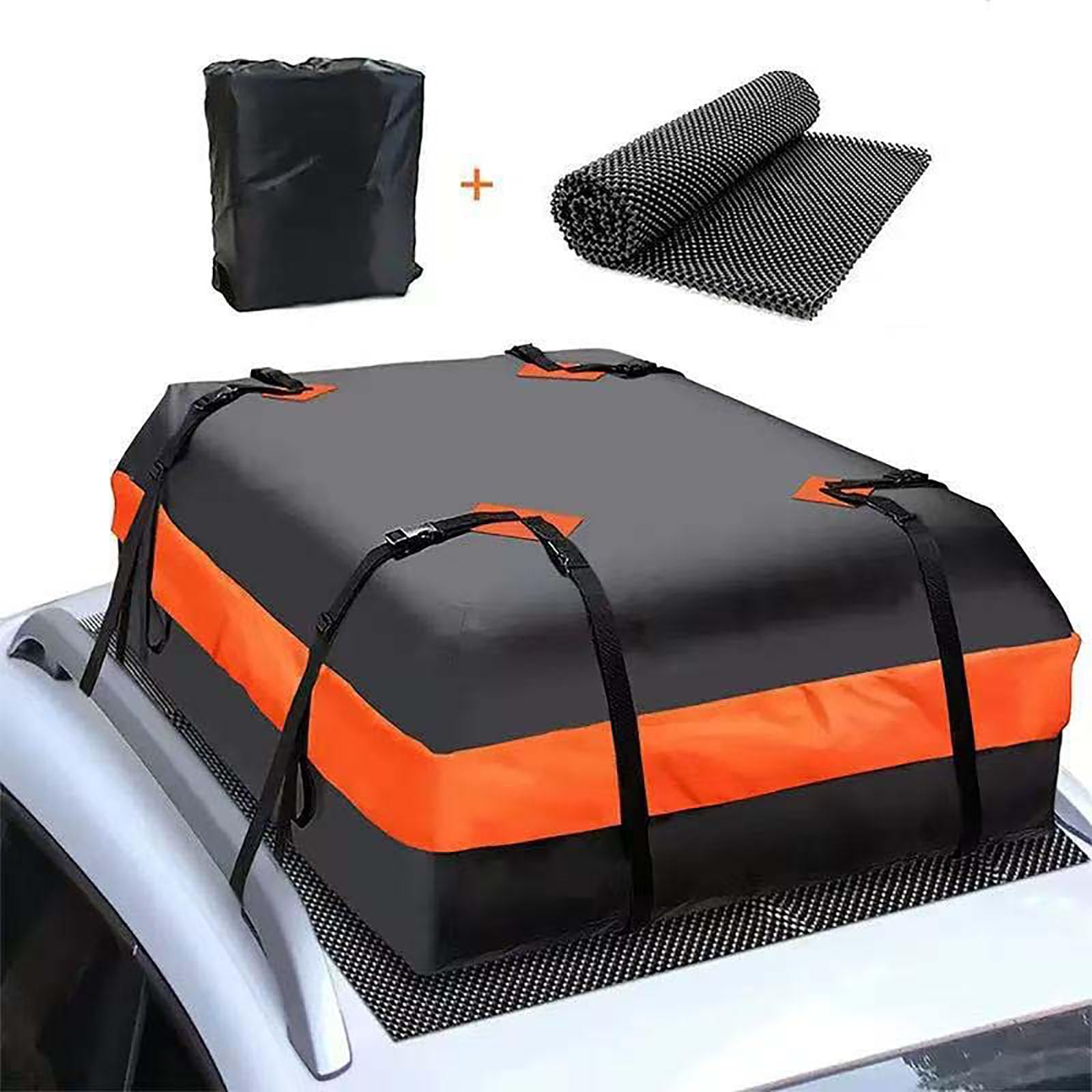Bolsa de Techo para Carga de Coche, Compatible con Renault-Clio III/Renault-Clio 2000-2023 2024, Accesorio de Viaje para Coche, con Alfombrilla Antideslizante.