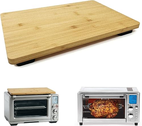 Cutting Board for Breville BOV900BSS Oven, COSORI CO130, Emeril Lagasse Everyday 360, Heat-Resistant Bamboo Top with Anti-Slip Feet for Added Storage, Cabinet Protection & Space-Saving