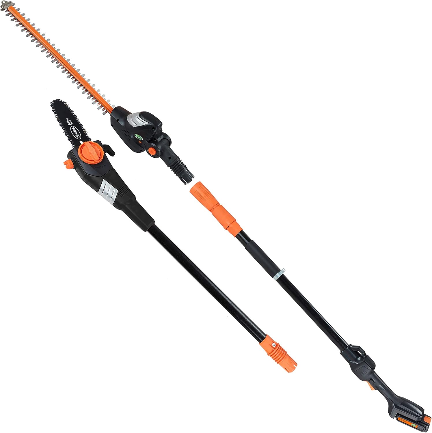 Scotts Outdoor Power Tools CLPS40020S 20-Volt 2-in-1 Cordless Covertible Saw/Pole Hedge Trimmer, Black