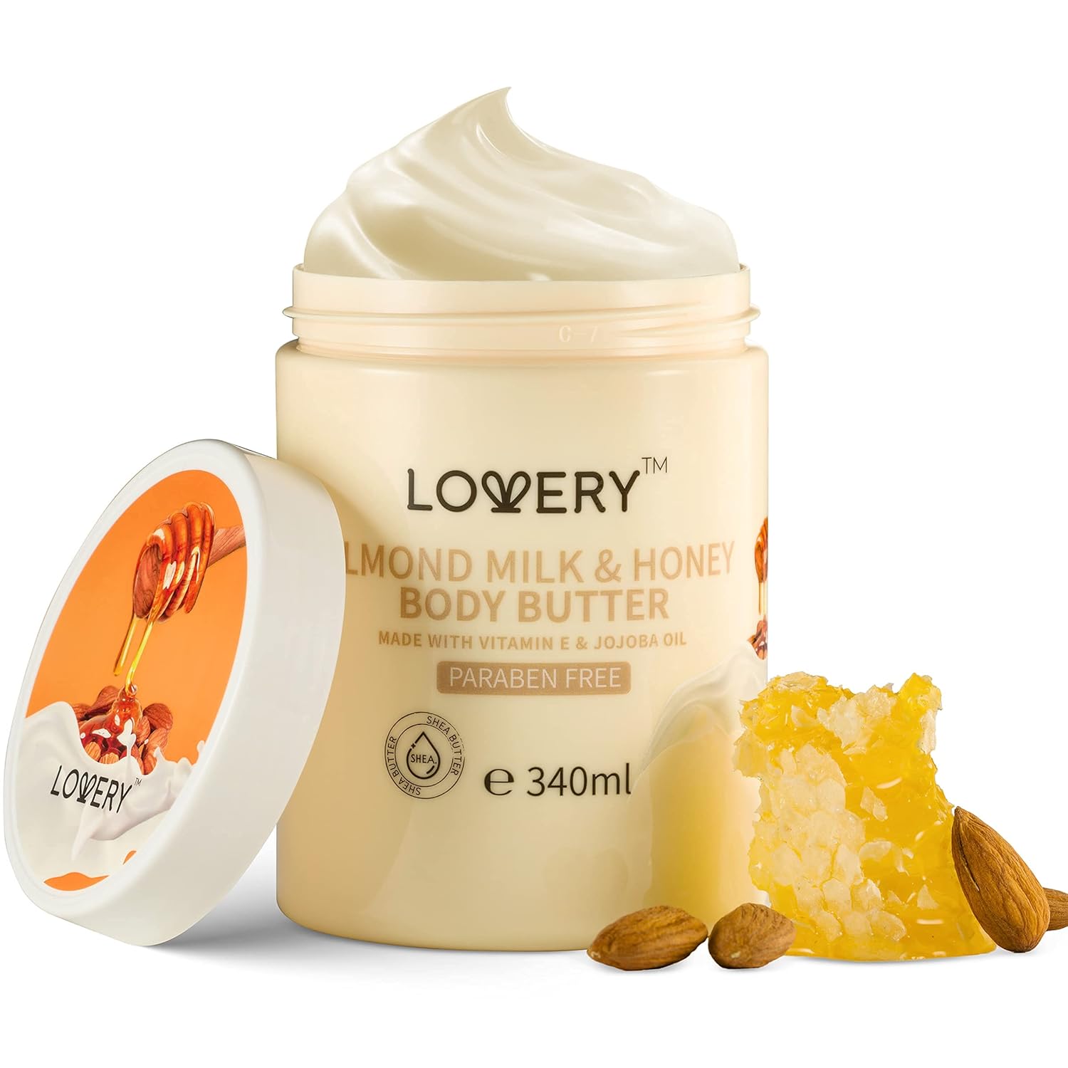 Almond Milk and Honey Whipped Body Butter - 2Pack Ultra-Hydrating Shea Butter Body Cream Enriched with Jojoba Oil and Vitamin E - Natural Skin Moisturizer for Men and Women - Normal to Dry Skin - 23oz : Beauty & Personal Care