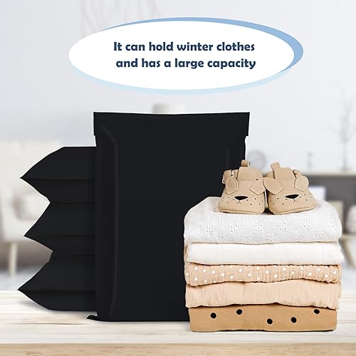 Miniatura 8 de GSSUSA Paquete de 50 sobres de polietileno de 12 x 15.5 pulgadas, bolsas de envío autoadhesivas para ropa, sobres de envío negros impermeables para