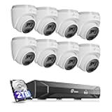 Loocam 8CH Security Camera System POE 4K with 8X 8MP Wired Camera for Home Security, AI Human/Vehicle Detection, Two Way Audio, Plug & Play, 2TB HDD & H.265+ NVR Security Camera System
