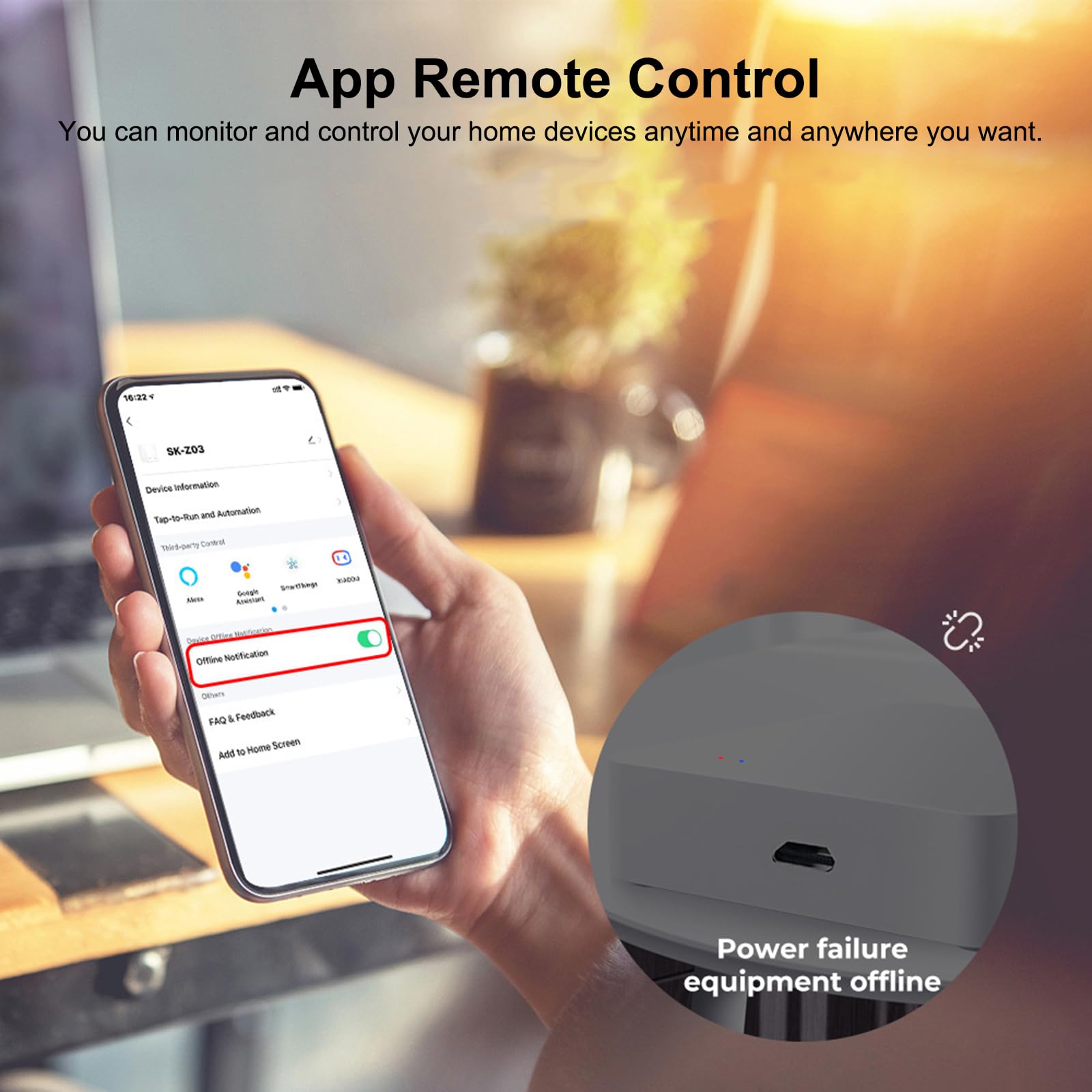 Pasarela ZigBee y Hub Bluetooth, 2 en 1 Pasarela ZigBee Inalámbrica con Control Remoto por App, Puente WiFi Bluetooth para Control de Automatización del Hogar, Pasarela Tuya Compatible con Alexa