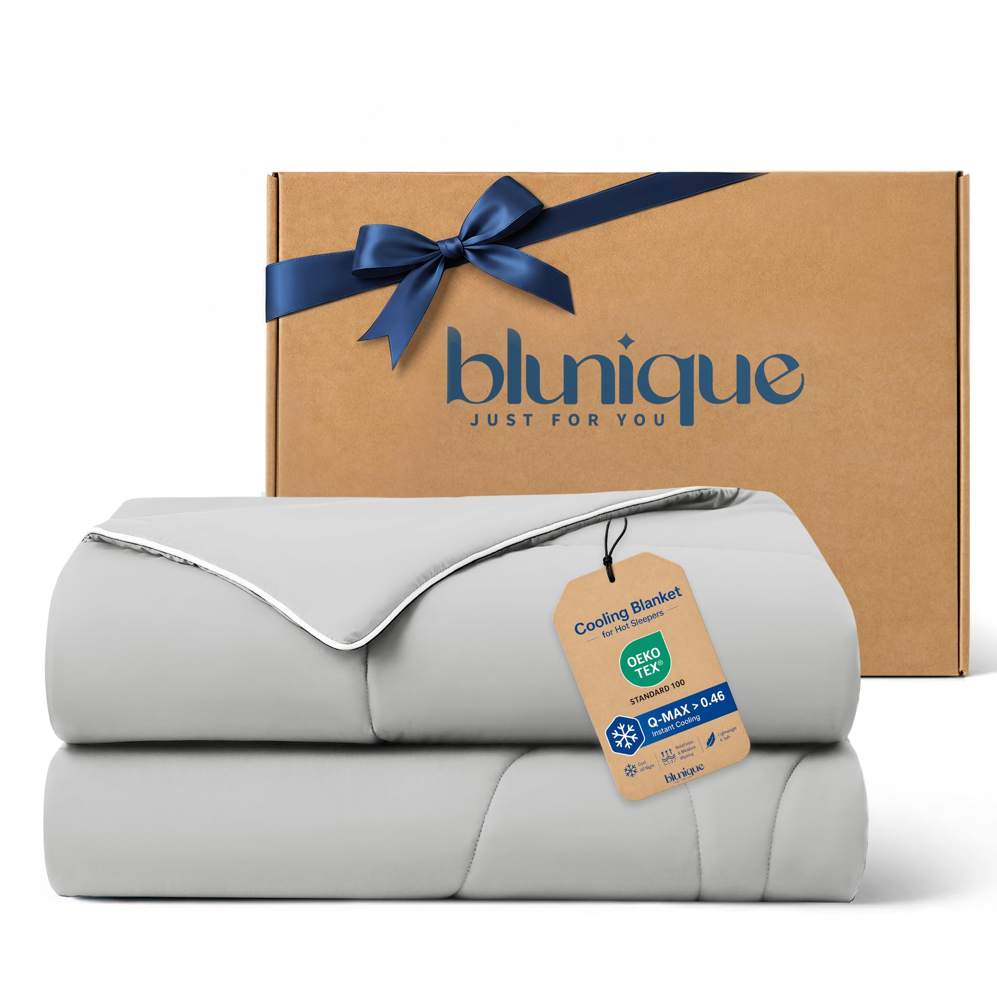 Photo 1 of blunique Cooling Comforter Full 68x90 Light Grey